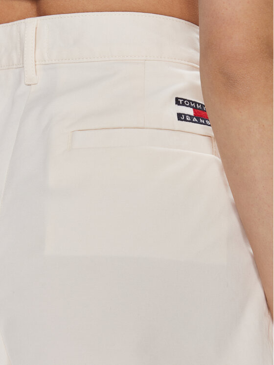 Tommy Jeans Tommy Jeans Medžiaginiai šortai Claire DW0DW17775 Balta Regular Fit