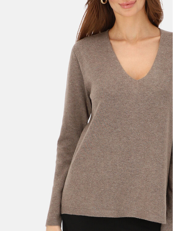L’AF L’AF Sweter Nomi Brązowy Regular Fit