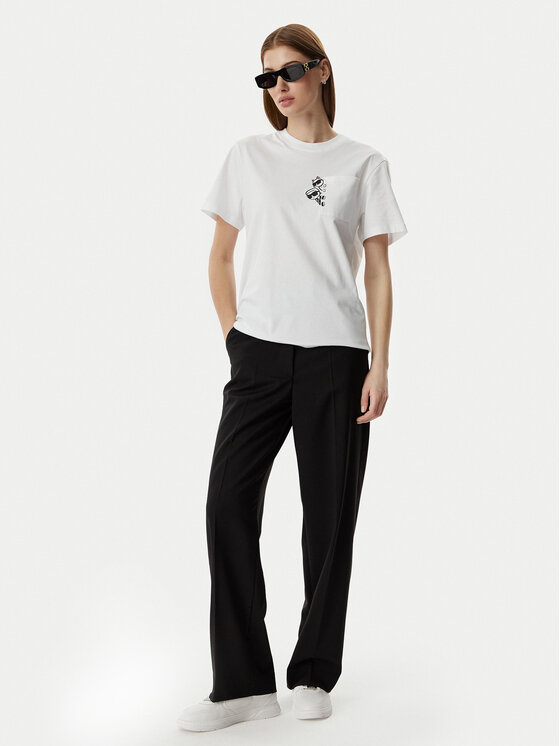 KARL LAGERFELD KARL LAGERFELD Tričko B2W17081 Biela Regular Fit