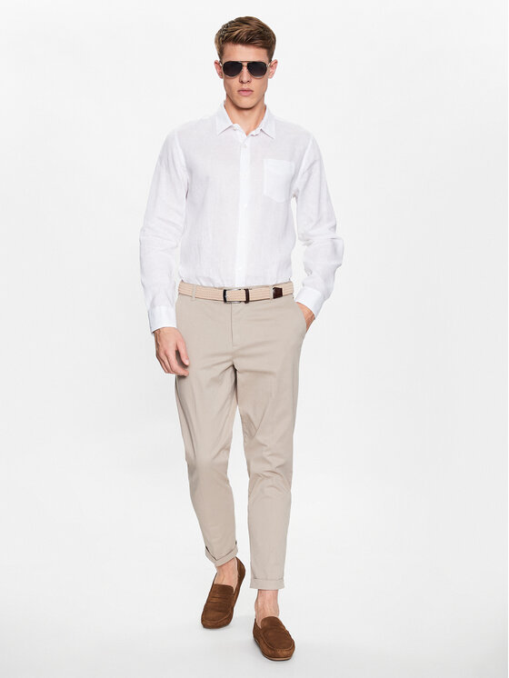 Guess Guess Camicia Island M2YH44 WERX0 Bianco Slim Fit