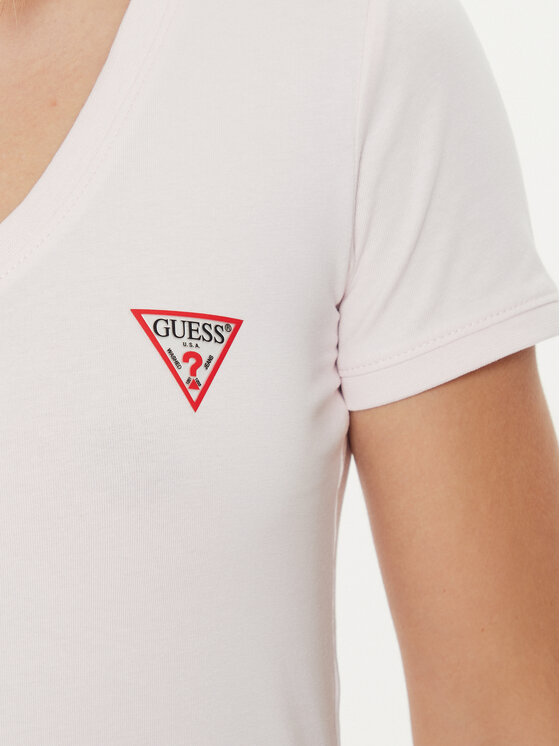 Guess Guess Тишърт W2YI45 J1314 Розов Slim Fit