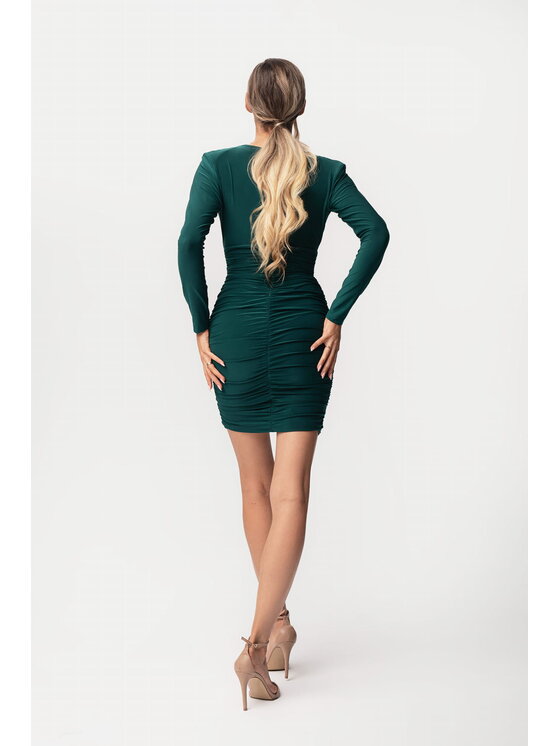 Aurora Aurora Koktejlové šaty Adria Zelená Slim Fit