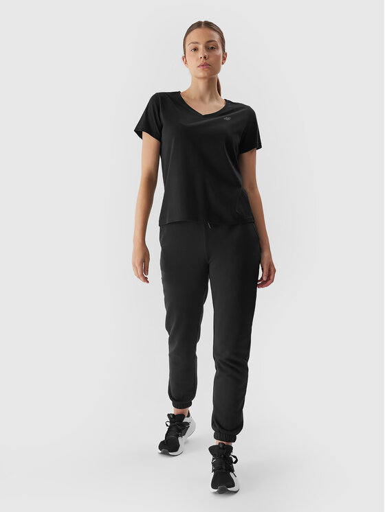 4F 4F Тишърт 4FAW23TTSHF0908 Черен Regular Fit