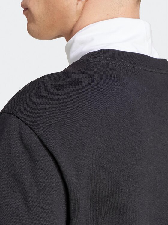 adidas adidas Μπλούζα Essentials French Terry Embroidered Small Logo Sweatshirt IC9329 Μαύρο Regular Fit