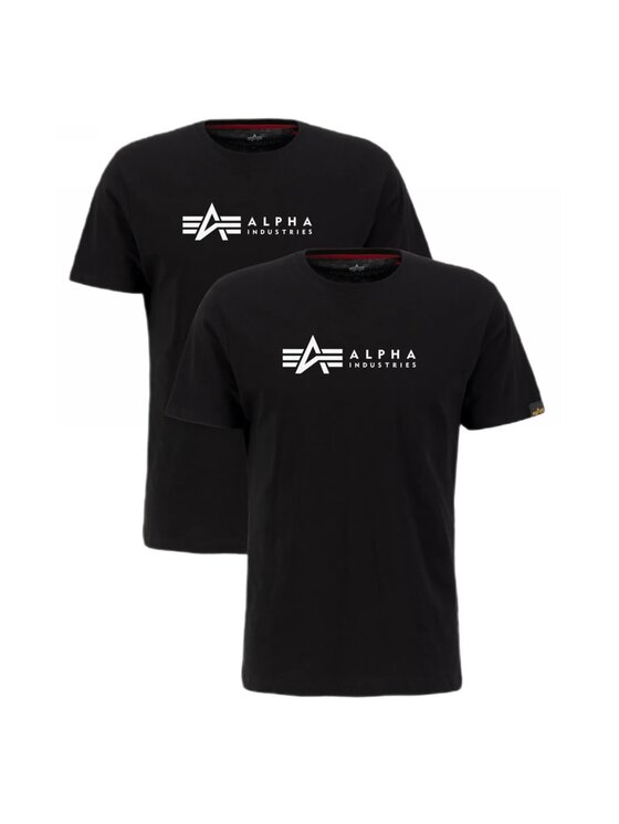 Alpha Industries Alpha Industries Komplet t-shirtów AI.118534-03 Czarny Regular Fit