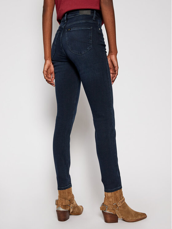Lee Lee Džínsy Scarlett High L626PHQS 112114304 Tmavomodrá Skinny Fit