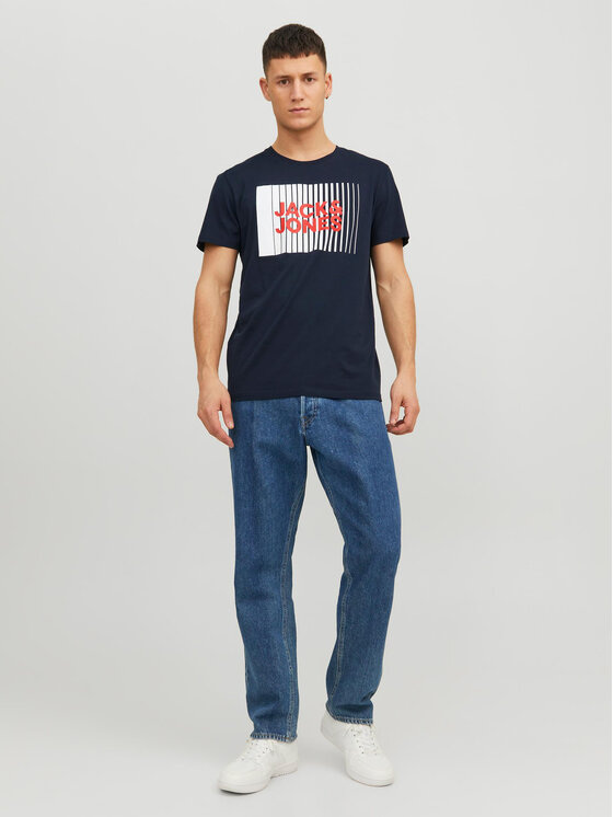 Jack & Jones Jack & Jones T-Shirt Corp 12233999 Tmavomodrá Standard Fit