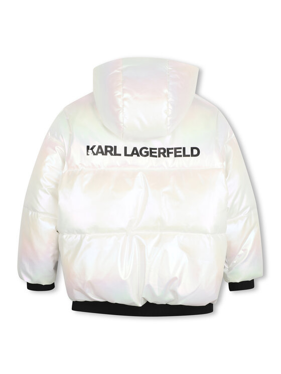 Karl Lagerfeld Kids Karl Lagerfeld Kids Зимно яке Z31357 S Бял Regular Fit