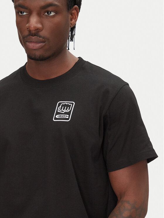 G-STAR G-Star Raw T-Shirt Back Graphic D26046-C336 Czarny Loose Fit
