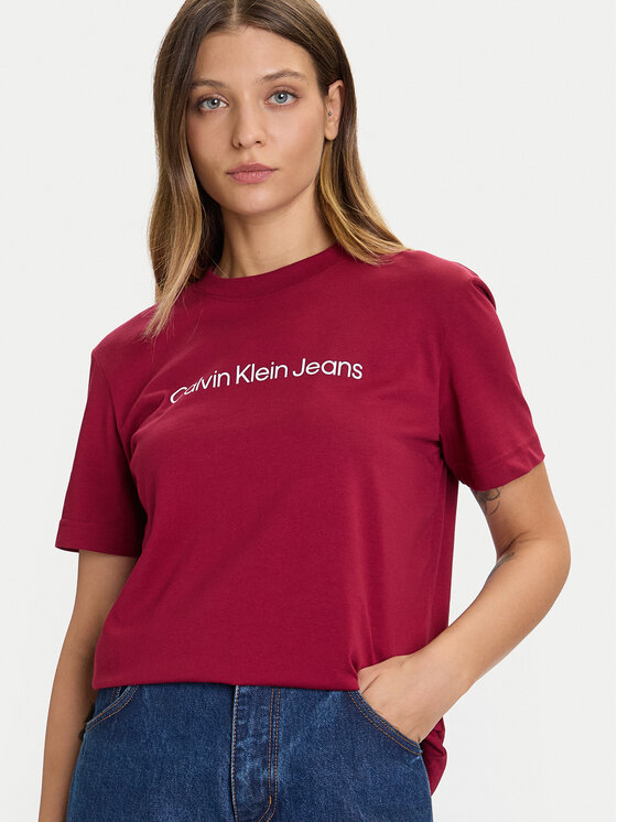 Calvin Klein Jeans Calvin Klein Jeans T-Shirt LV047C912G Czerwony Regular Fit