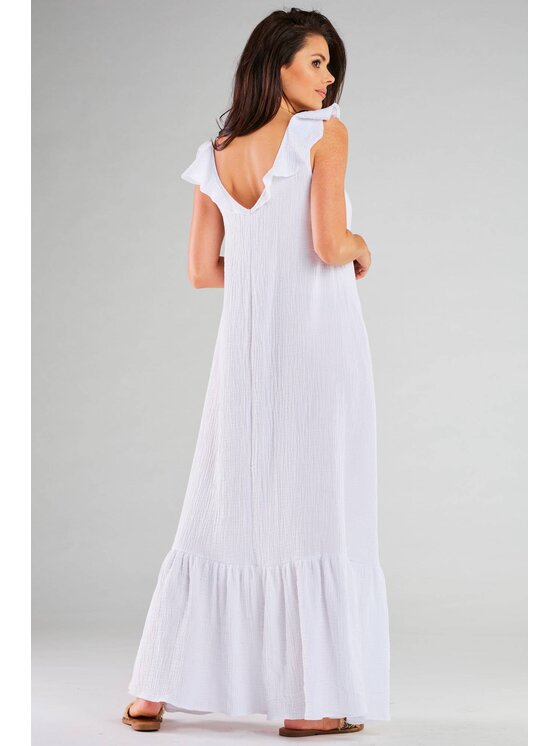 Infinite You Infinite You Sukienka M262 Biały Basic Fit