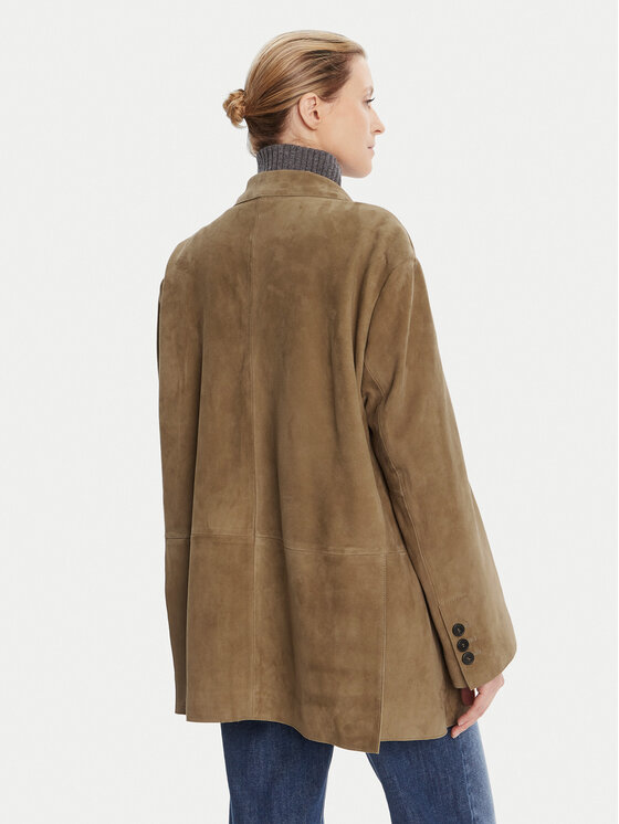 Weekend Max Mara Weekend Max Mara Kožená bunda Rolanda 2525446071650 Hnědá Oversize