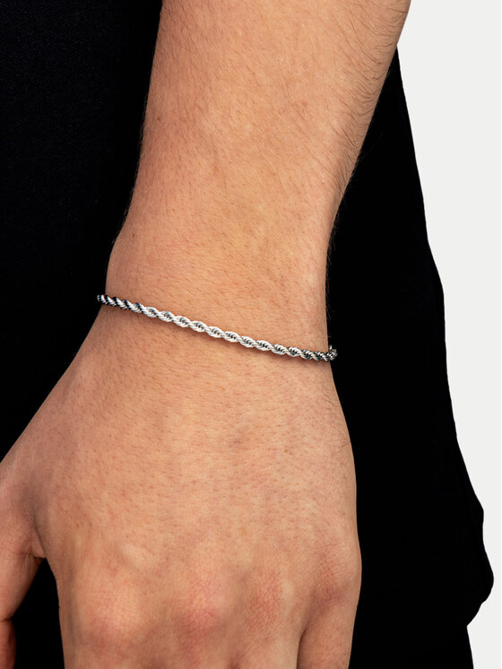 ICED STUFF ICED STUFF Bracciale Rope Oro bianco