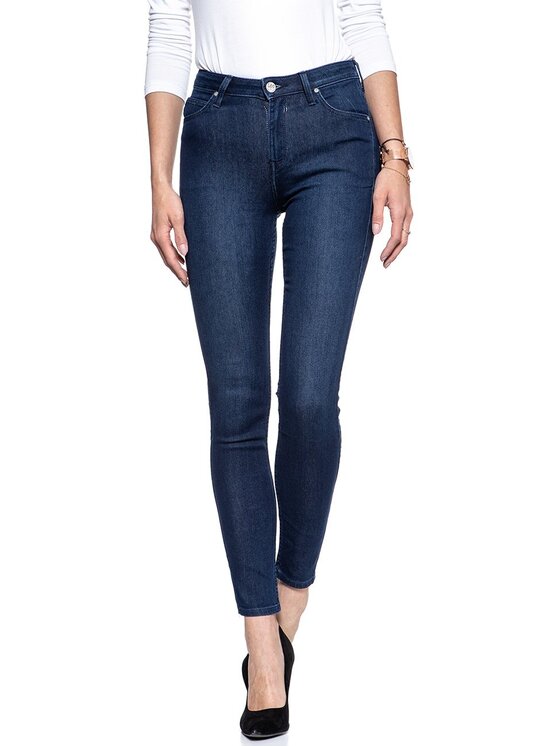 Lee Lee Jeansy SCARLETT HIGH Niebieski Skinny Fit