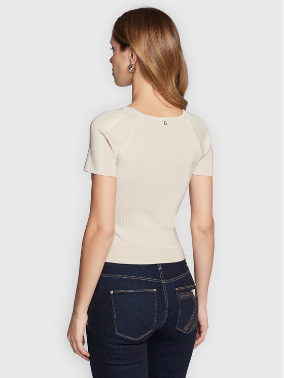 Blusa Alcosta W2BR65 Z2XY0 Écru Slim Fit