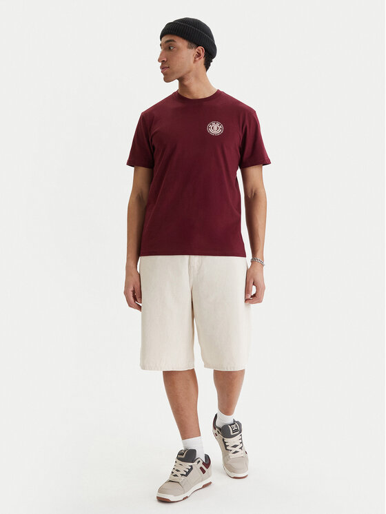 Element Element T-shirt Seal Bp ELYZT00596 Bordeaux Regular Fit
