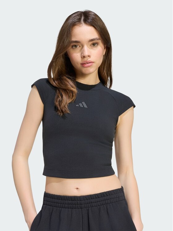 adidas adidas T-Shirt 165397 Czarny Fitted Fit
