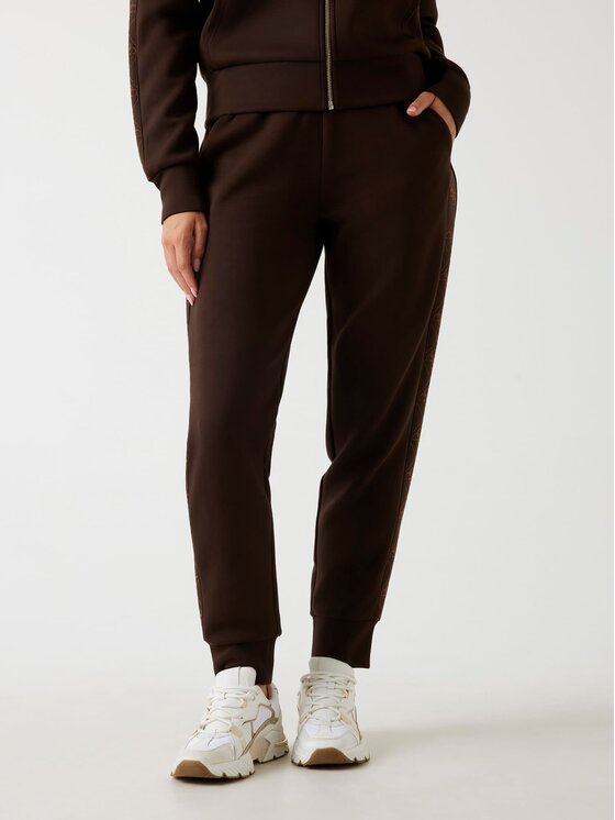 Guess Guess Medžiaginės kelnės 177047 Ruda Slim Fit