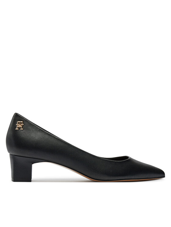 Pantofi pumps Tommy Hilfiger Th Mid Heel Pump FW0FW08204 Negru