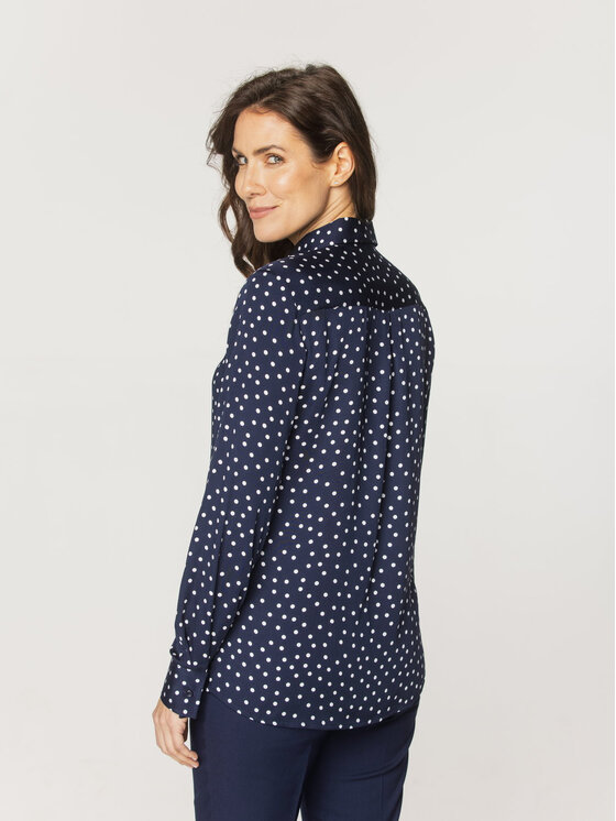 Willsoor Willsoor Koszula 61313 Granatowy Oversize