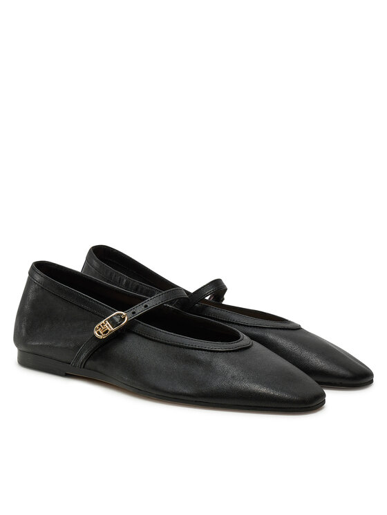 Tommy Hilfiger Tommy Hilfiger Baleríny Ballerina Maryjane Soft Leather FW0FW08354 Černá