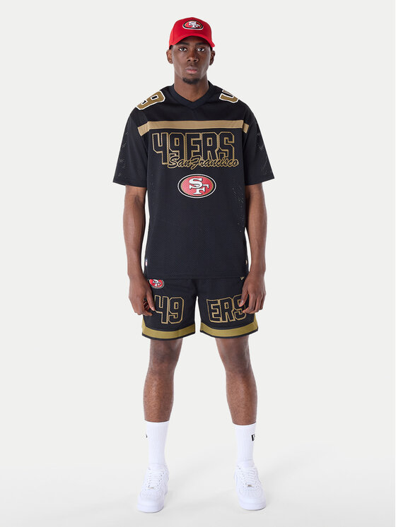 New Era New Era T-Shirt Saf49E Mesh Graphic Jersey 60596390 Černá Regular Fit
