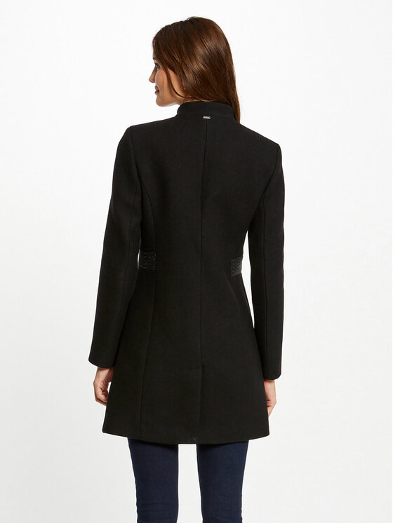 Morgan Morgan Palton de lână 232-GSUZON Negru Slim Fit