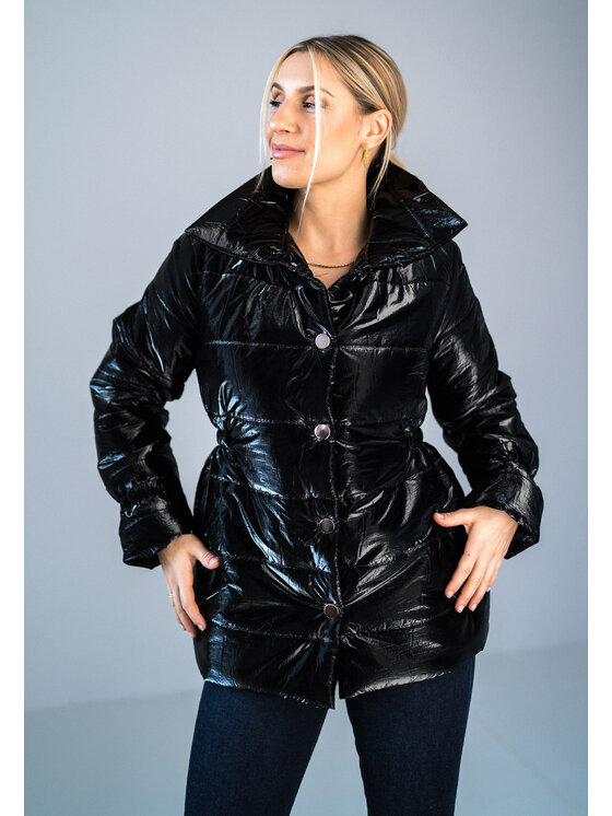 FIGL FIGL Μπουφάν χειμωνιάτικο M933 Μαύρο Regular Fit