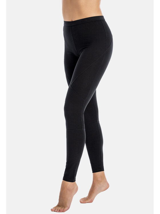 Teyli Teyli Legginsy bawełniane damskie Konni Czarny Regular Fit