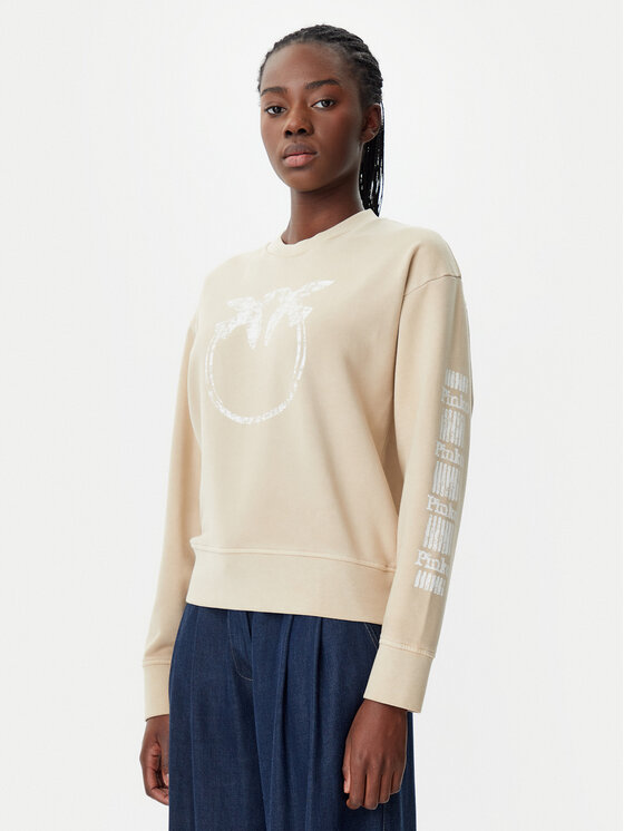PINKO PINKO Суитшърт 104618 A2CV C36 Бежов Regular Fit