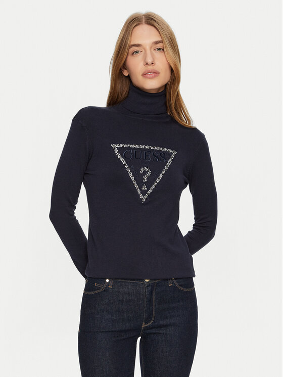 Guess Guess Rollkragenpullover W4BR03 Z2NQ2 Dunkelblau Regular Fit