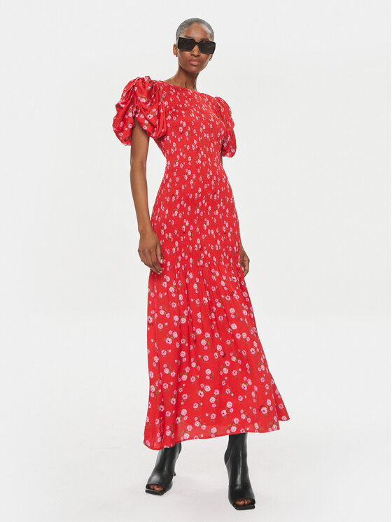 ROTATE ROTATE Sommerkleid 1121902946 Rot Regular Fit