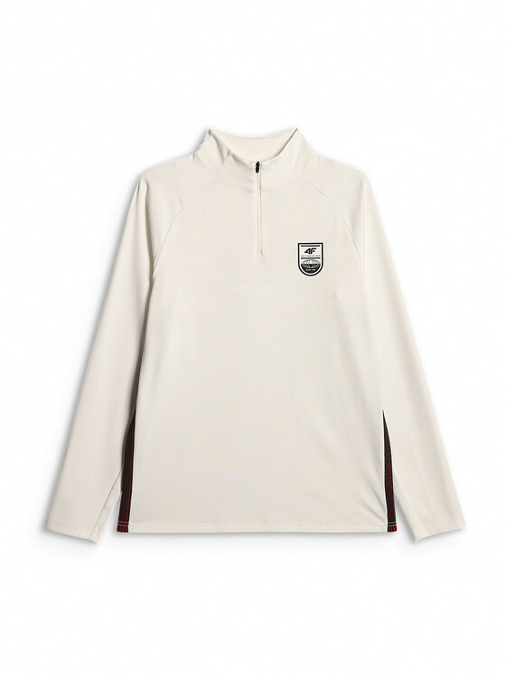 4F 4F Bluza techniczna FOOTBALL Biały Regular Fit