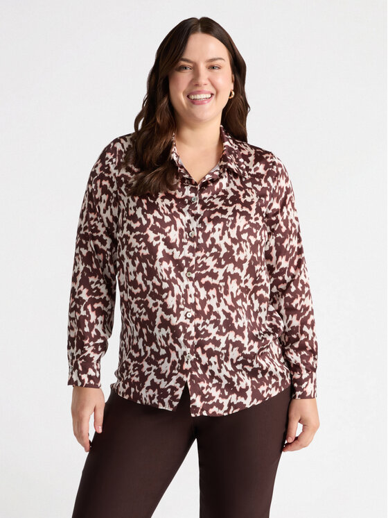 Fiorella Rubino Fiorella Rubino Koszula 5109T001350N0Z2 Brązowy Regular Fit