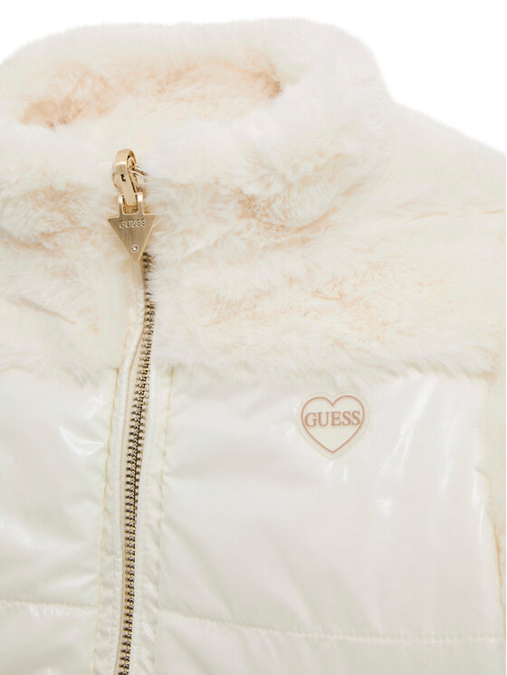 Guess Guess Zimné bundy K5BL08 WGL60 Écru Regular Fit