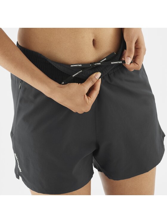 Salomon Salomon Szorty sportowe SHKout CORE SHORTS 4" W Czarny Regular Fit