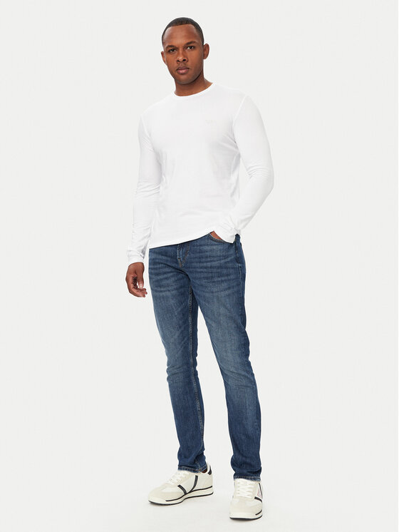 Guess Guess Pikkade varrukatega T-särk M6YI28 K3733 Valge Regular Fit