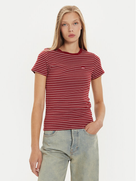Damski T-Shirt Levi's , Rozmiar XS, Czerwony, Essential Housemark 000KK-0005