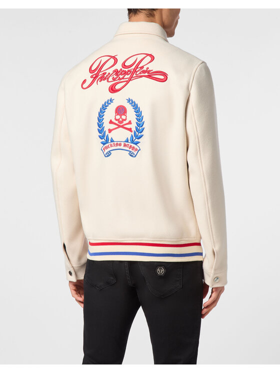 PHILIPP PLEIN PHILIPP PLEIN Bomber 11459 Bianco Regular Fit