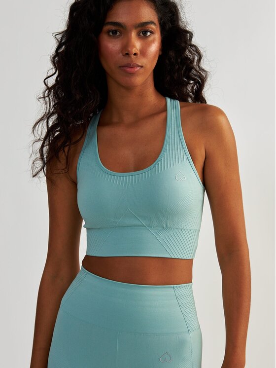 BeShaped BeShaped Biustonosz sportowy Bezszwowy Femme Force Turkusowy