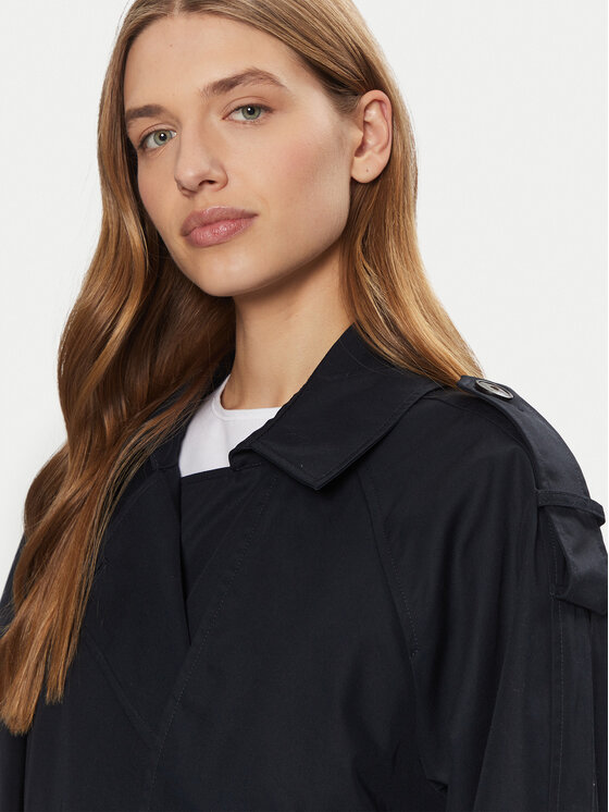 Tommy Hilfiger Tommy Hilfiger Trench WW0WW45918 Bleumarin Oversize