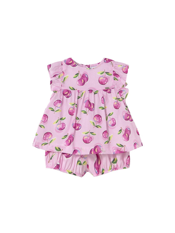 Mayoral Mayoral Set top i pantaloni scurti 1238 Roz Regular Fit