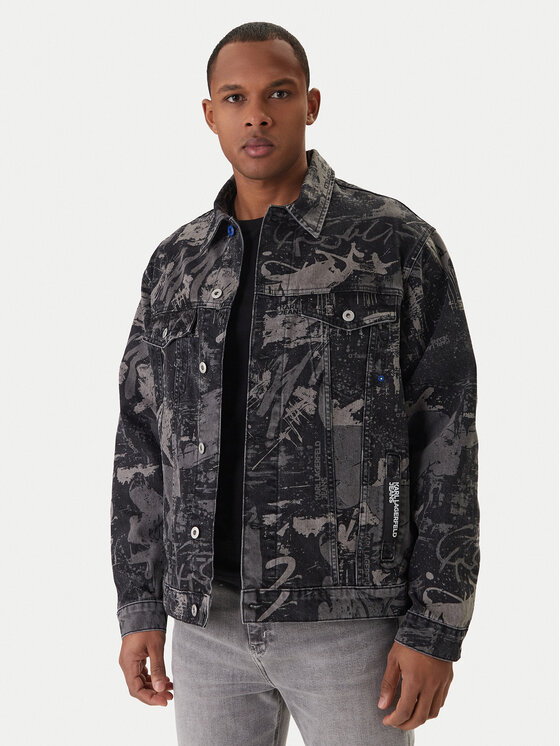 Karl Lagerfeld Jeans Karl Lagerfeld Jeans Jeansjacke B1M14033 Grau Regular Fit