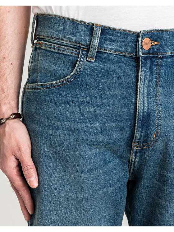 Wrangler Wrangler Szorty jeansowe FRONTIER SHORT Niebieski Regular Fit