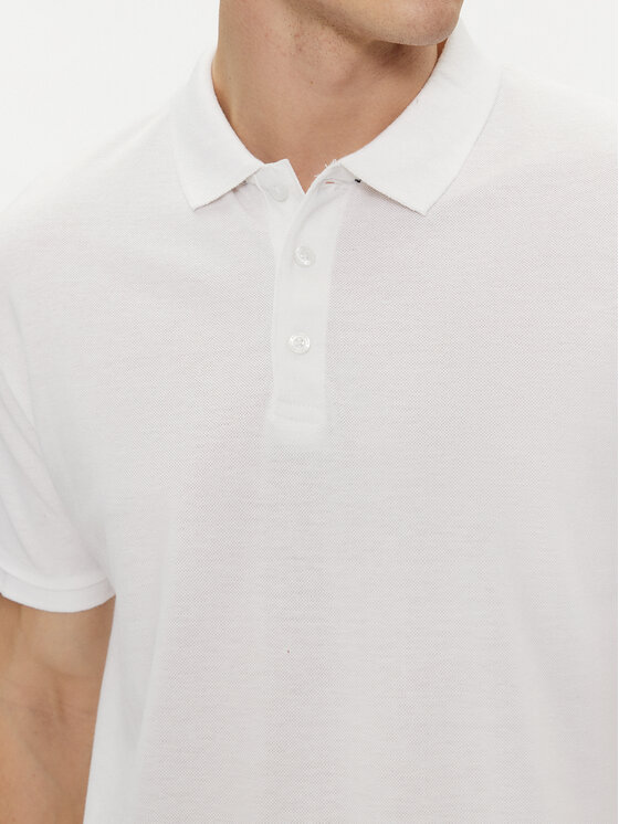 Brave Soul Brave Soul Тениска с яка и копчета MPS-131TOKITA Бял Straight Fit