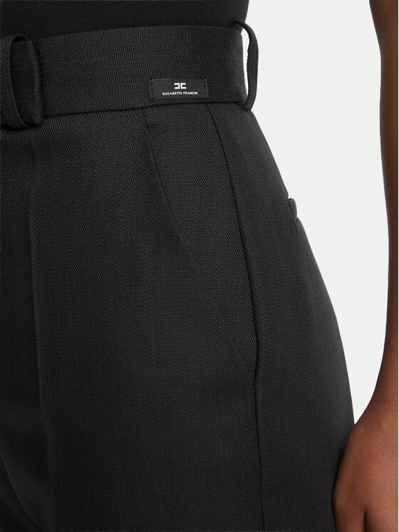 Elisabetta Franchi Elisabetta Franchi Hlače iz tkanine PA-186-67E2-V400 Črna Regular Fit