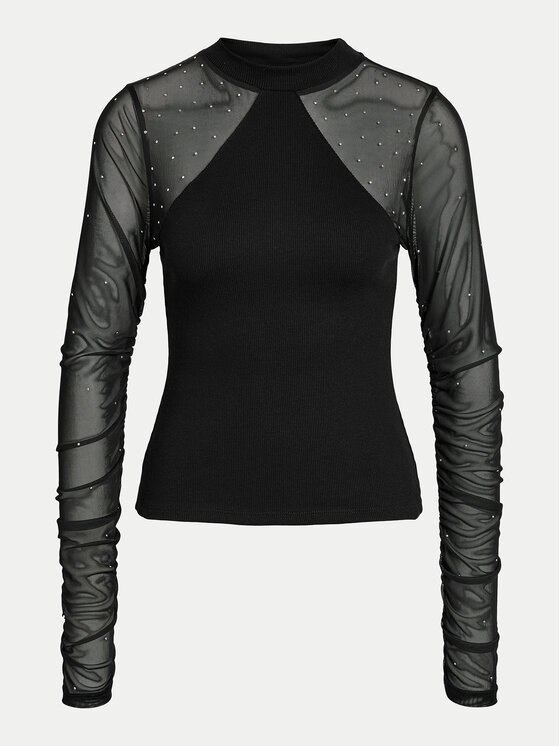 Noisy May Noisy May Bluză Maya 27032594 Negru Regular Fit