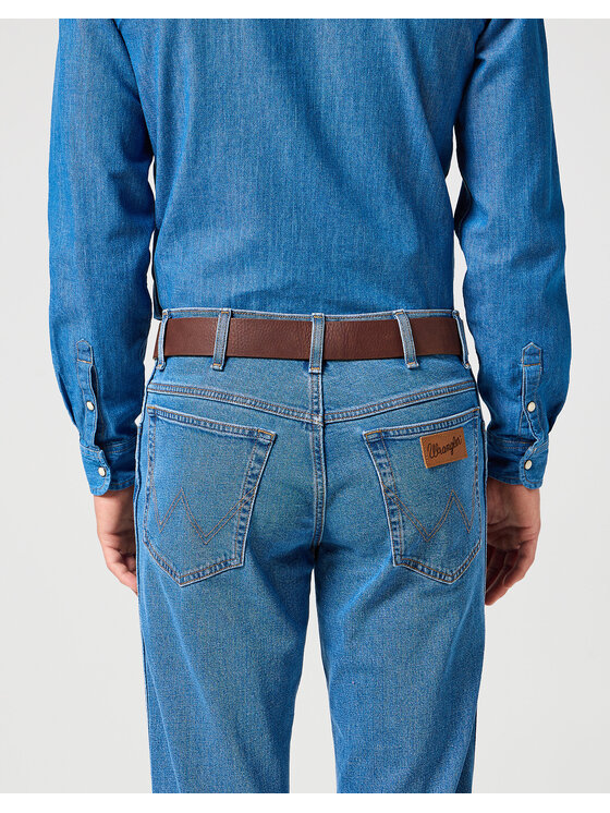 Wrangler Wrangler Cintura da uomo FULL GRAIN Marrone