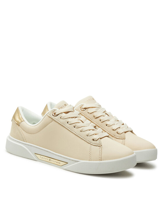 Tommy Hilfiger Tommy Hilfiger Sneakersy Chic Court Sneaker FW0FW08382 Beżowy