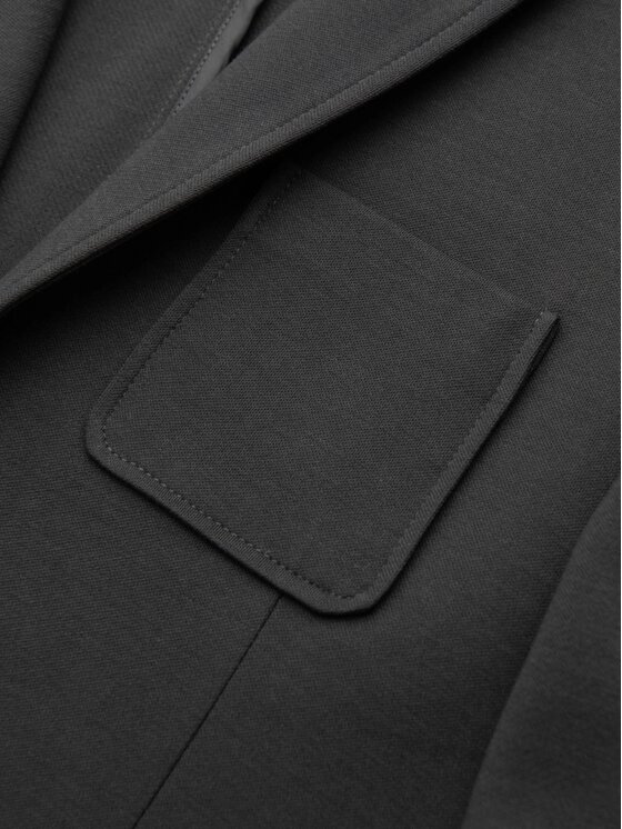 Ombre Ombre Marynarka OM-BLZB-0101 Szary Slim Fit